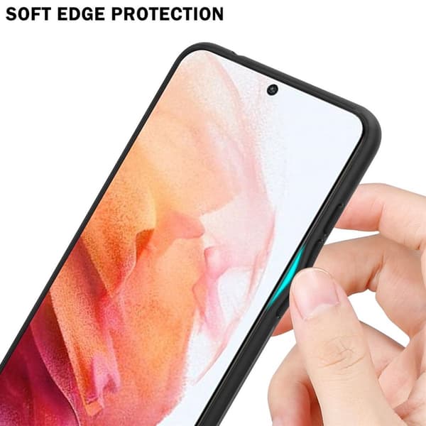 Samsung Galaxy S21 5G Skal Fodral i två färger av TPU-silikon och baksida av härdat glas Case Cover Mobilskydd