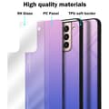 Miniatyrbild 7 av 7: Samsung Galaxy S21 5G Skal Fodral i två färger av TPU-silikon och baksida av härdat glas Case Cover Mobilskydd