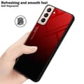 Pikkukuva 6 / 7: Samsung Galaxy S21 PLUS Suojakuori Suojakotelo Kaksivärinen joka on valmistettu TPU-silikonista ja jonka takaosa on valmistettu karkaistusta lasista