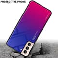 Pikkukuva 4 / 7: Samsung Galaxy S21 PLUS Suojakuori Suojakotelo Kaksivärinen joka on valmistettu TPU-silikonista ja jonka takaosa on valmistettu karkaistusta lasista