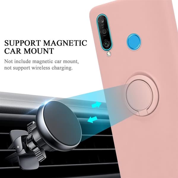 Huawei P30 LITE Suojakotelo Suojakuori joustavasta TPU-silikonista jossa on rengas
