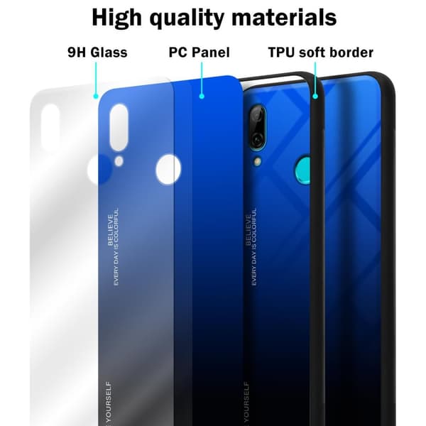 Honor 10 LITE / Huawei P SMART 2019 Suojakuori Suojakotelo Kaksivärinen joka on valmistettu TPU-silikonista ja jonka takaosa on valmistettu