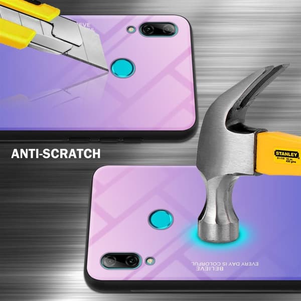 Honor 10 LITE / Huawei P SMART 2019 Suojakuori Suojakotelo Kaksivärinen joka on valmistettu TPU-silikonista ja jonka takaosa on valmistettu