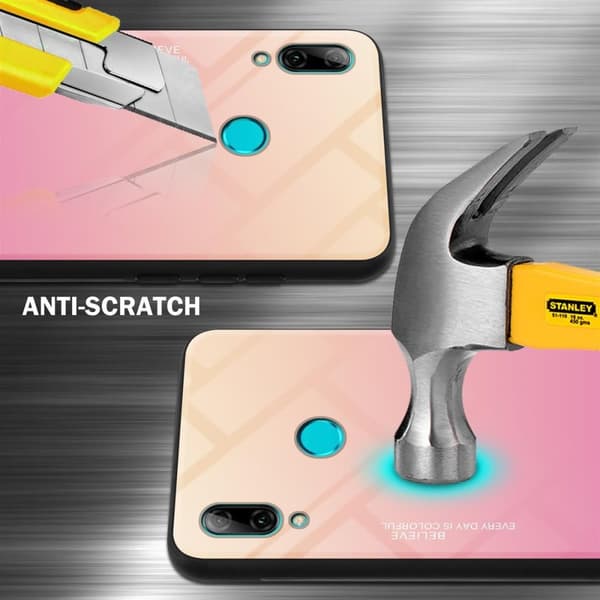 Honor 10 LITE / Huawei P SMART 2019 Suojakuori Suojakotelo Kaksivärinen joka on valmistettu TPU-silikonista ja jonka takaosa on valmistettu