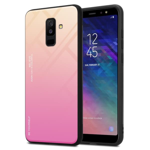 Cover Samsung Galaxy A6 PLUS 2018 Etui Case () GUL - PINK