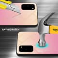 Miniatyrbilde 3 av 7: Deksel til Samsung Galaxy S20 Silikondeksel av TPU-silikon og bakside av herdet glass