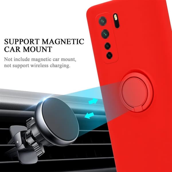 Huawei NOVA 6 SE / P40 LITE / NOVA 7i Suojakotelo Suojakuori joustavasta TPU-silikonista jossa on rengas