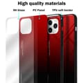 Pikkukuva 7 / 7: iPhone 11 PRO Suojakuori Suojakotelo Kaksivärinen joka on valmistettu TPU-silikonista ja jonka takaosa on valmistettu karkaistusta lasista