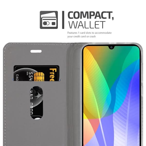 Huawei Y6P Skal Plånboksfodral med magnetisk stängning, ståfunktion och kortficka