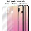 Miniatyrbild 7 av 7: Samsung Galaxy A10e / A20e Skal Fodral i två färger av TPU-silikon och baksida av härdat glas Case Cover Mobilskydd