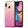 Miniatyrbild 1 av 7: Samsung Galaxy A10e / A20e Skal Fodral i två färger av TPU-silikon och baksida av härdat glas Case Cover Mobilskydd