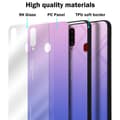 Pikkukuva 7 / 7: Samsung Galaxy A20s Suojakuori Suojakotelo Kaksivärinen joka on valmistettu TPU-silikonista ja jonka takaosa on valmistettu karkaistusta lasista