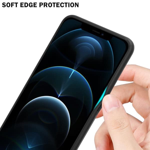 iPhone 12 / 12 PRO Skal Fodral i två färger av TPU-silikon och baksida av härdat glas Case Cover Mobilskydd