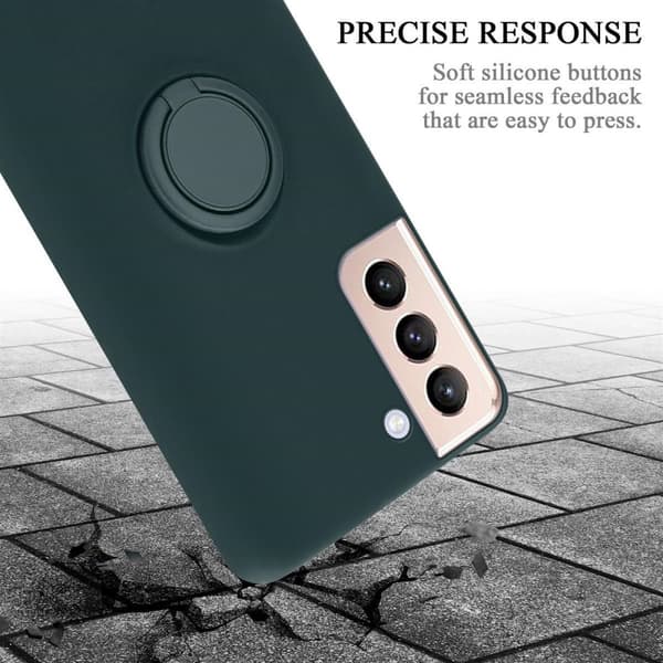 Samsung Galaxy S21 PLUS Skal Fodral Mobilskydd av flexibelt TPU-silikon med ring Skyddsfodral Case Cover