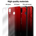 Miniatyrbild 6 av 6: Samsung Galaxy M20 Skal Fodral i två färger av TPU-silikon och baksida av härdat glas Case Cover Mobilskydd