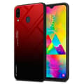 Miniatyrbild 1 av 6: Samsung Galaxy M20 Skal Fodral i två färger av TPU-silikon och baksida av härdat glas Case Cover Mobilskydd