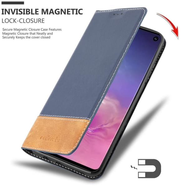 Lommebokdeksel til Samsung Galaxy S10 4G Deksel med magnetisk lukking, stativfunksjon og kortlomme