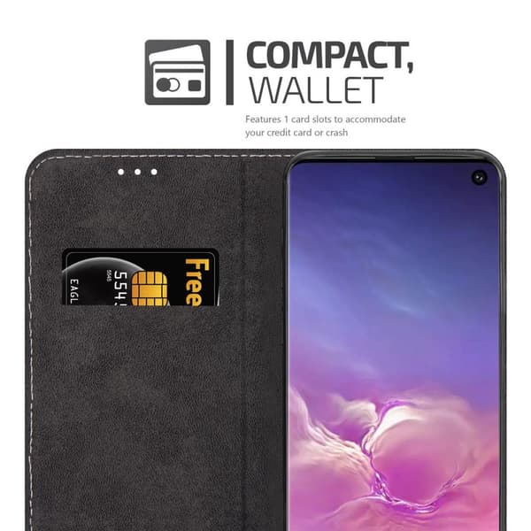 Lommebokdeksel til Samsung Galaxy S10 4G Deksel med magnetisk lukking, stativfunksjon og kortlomme
