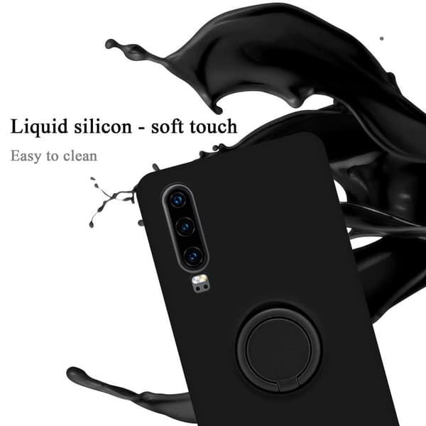 Huawei P30 Suojakotelo Suojakuori joustavasta TPU-silikonista jossa on rengas