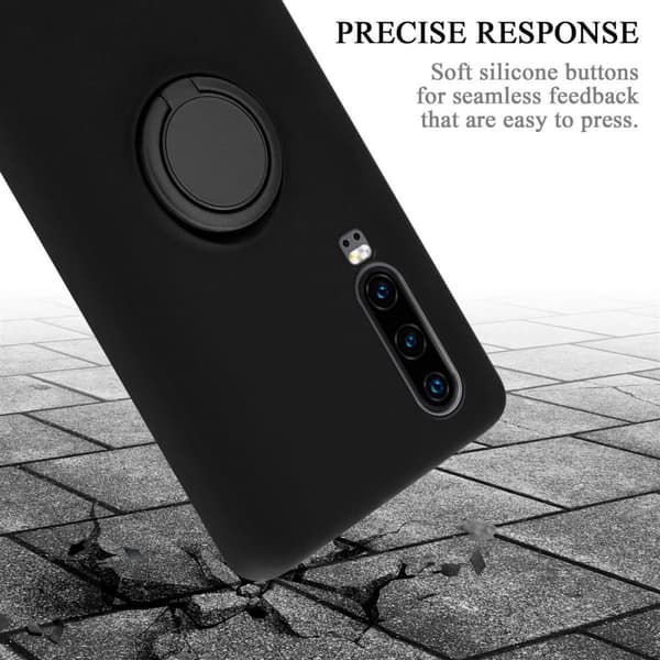 Huawei P30 Suojakotelo Suojakuori joustavasta TPU-silikonista jossa on rengas