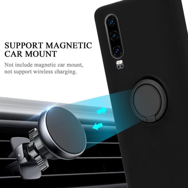 Huawei P30 Suojakotelo Suojakuori joustavasta TPU-silikonista jossa on rengas