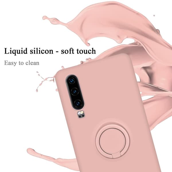 Huawei P30 Suojakotelo Suojakuori joustavasta TPU-silikonista jossa on rengas