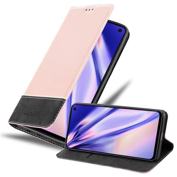 Lommebokdeksel til Samsung Galaxy S10e Deksel med magnetisk lukking, stativfunksjon og kortlomme ROSE GULL SVART