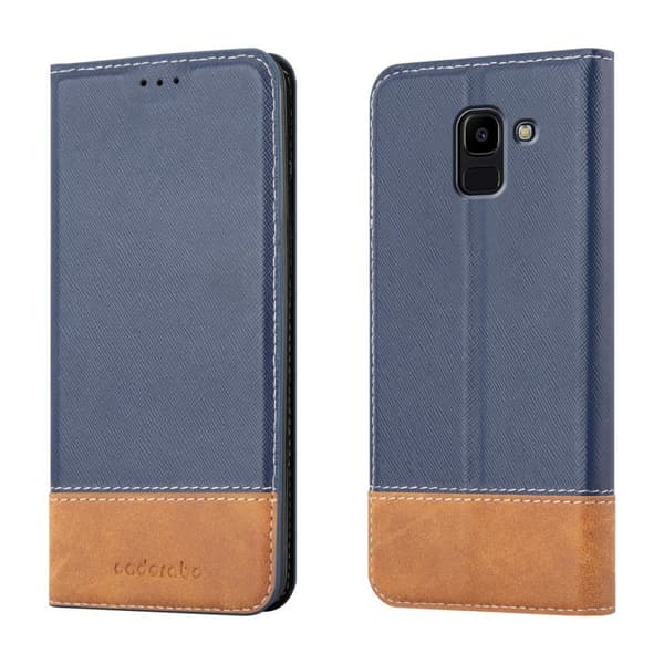 Fordral för Samsung Galaxy J6 2018 Skal med magnetisk stängning, ståfunktion och kortficka Mobilskydd
