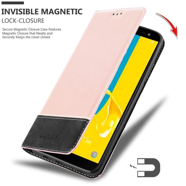 Fordral för Samsung Galaxy J6 2018 Skal med magnetisk stängning, ståfunktion och kortficka Mobilskydd