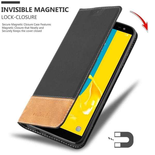 Fordral för Samsung Galaxy J6 2018 Skal med magnetisk stängning, ståfunktion och kortficka Mobilskydd