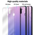 Miniatyrbilde 6 av 6: Deksel til Samsung Galaxy A11 / M11 Silikondeksel av TPU-silikon og bakside av herdet glass