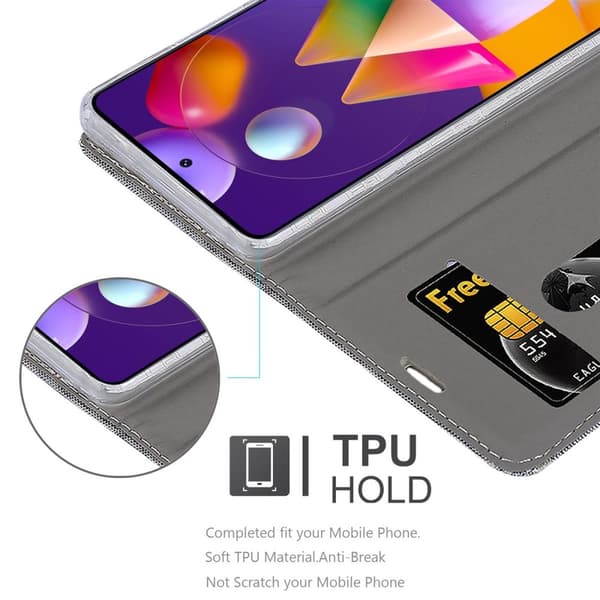 Samsung Galaxy M31s Suojakotelo Suojakuori Lompakkokotelo Matkapuhelinkotelo jossa magneettisuljenta, jalusta-toiminto ja korttitasku