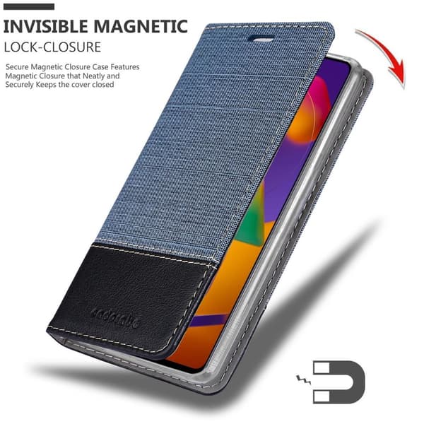 Samsung Galaxy M31s Suojakotelo Suojakuori Lompakkokotelo Matkapuhelinkotelo jossa magneettisuljenta, jalusta-toiminto ja korttitasku