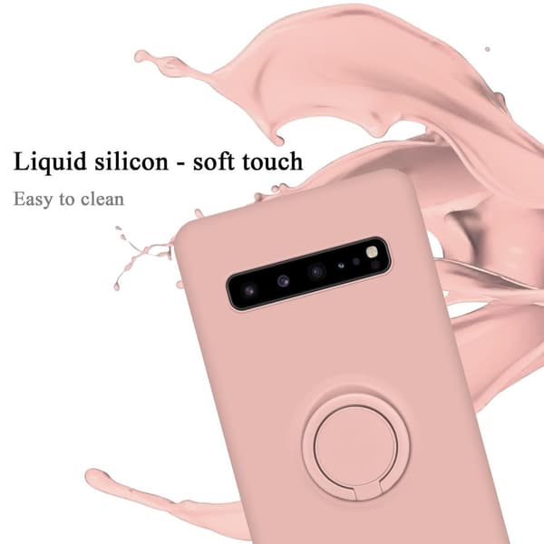 Samsung Galaxy S10 5G Suojakotelo Suojakuori joustavasta TPU-silikonista jossa on rengas