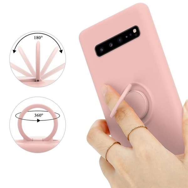 Samsung Galaxy S10 5G Suojakotelo Suojakuori joustavasta TPU-silikonista jossa on rengas