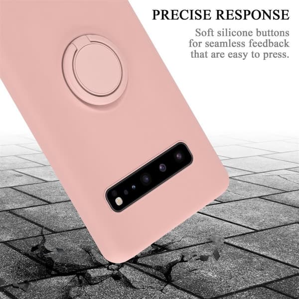Samsung Galaxy S10 5G Suojakotelo Suojakuori joustavasta TPU-silikonista jossa on rengas