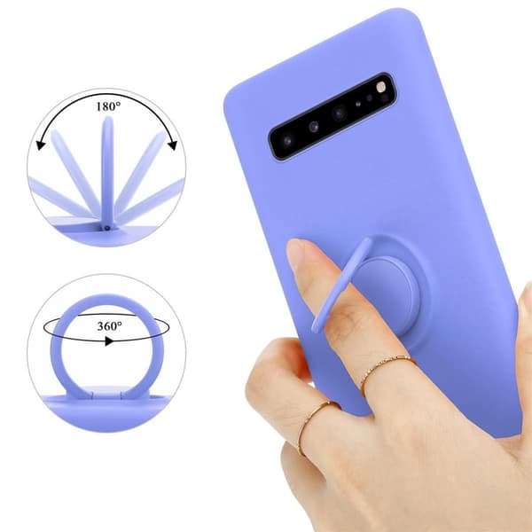 Samsung Galaxy S10 5G Suojakotelo Suojakuori joustavasta TPU-silikonista jossa on rengas