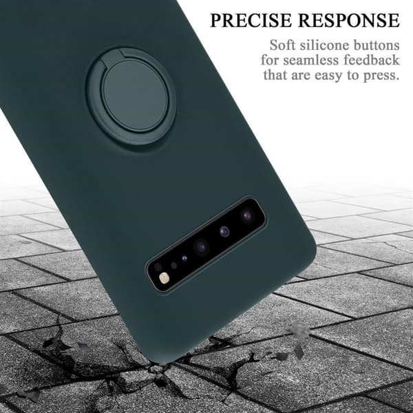Samsung Galaxy S10 5G Suojakotelo Suojakuori joustavasta TPU-silikonista jossa on rengas