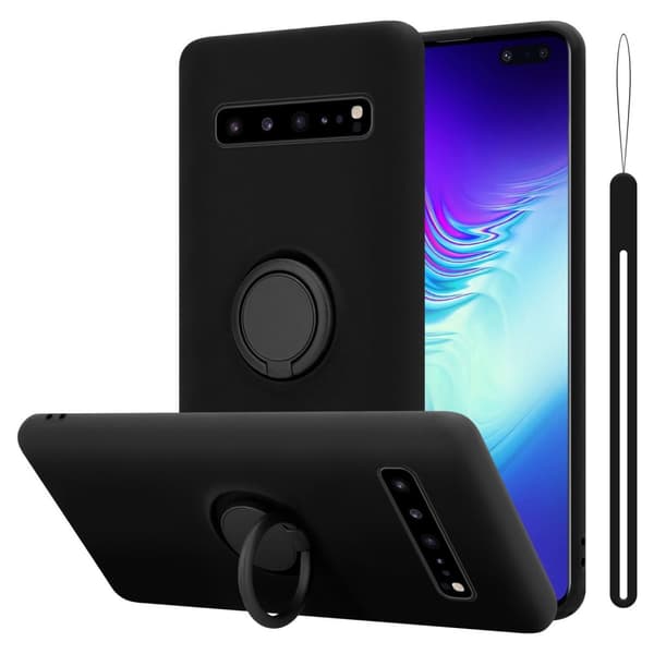 Samsung Galaxy S10 5G Suojakotelo Suojakuori joustavasta TPU-silikonista jossa on rengas