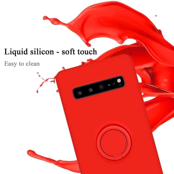 Samsung Galaxy S10 5G Suojakotelo Suojakuori joustavasta TPU-silikonista jossa on rengas