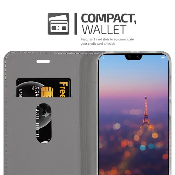 Deksel til Huawei P20 PRO / P20 PLUS Lommebokdeksel med magnetisk lukking, stativfunksjon og kortlomme