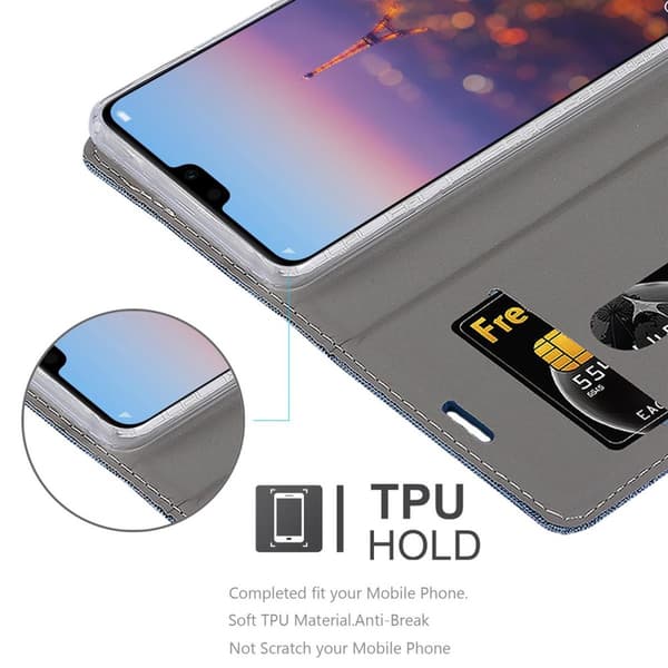 Deksel til Huawei P20 PRO / P20 PLUS Lommebokdeksel med magnetisk lukking, stativfunksjon og kortlomme