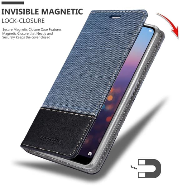 Deksel til Huawei P20 PRO / P20 PLUS Lommebokdeksel med magnetisk lukking, stativfunksjon og kortlomme