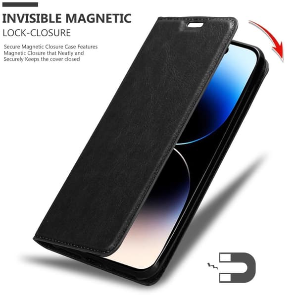 iPhone 14 PRO MAX Suojakotelo Suojakuori Lompakkokotelo Matkapuhelinkotelo jossa magneettisuljenta, jalusta-toiminto ja korttitasku