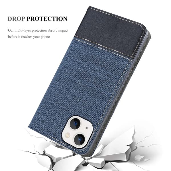 iPhone 14 Skal Plånboksfodral med magnetisk stängning, ståfunktion och kortficka