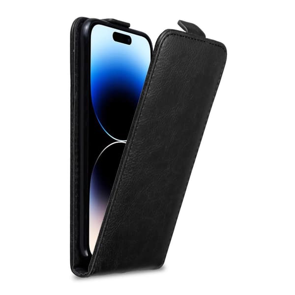 Skyddsfodral för iPhone 14 PRO MAX Fodral Skal i flipdesign med magnetisk stängning Case Cover NATT SVART