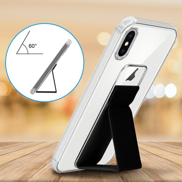 iPhone X / XS Skal Fodral Mobilskydd Skyddsfodral Case Cover av flexibelt TPU-silikon med hållare och stativfunktion
