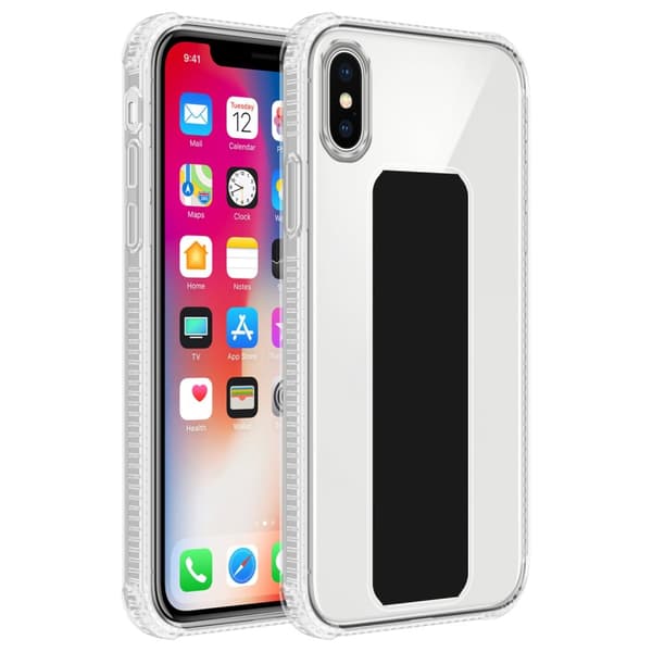 iPhone X / XS Skal Fodral Mobilskydd Skyddsfodral Case Cover av flexibelt TPU-silikon med hållare och stativfunktion