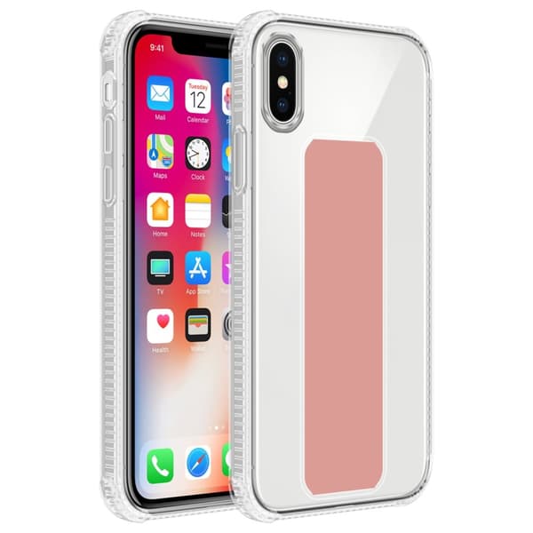 iPhone X / XS Skal Fodral Mobilskydd Skyddsfodral Case Cover av flexibelt TPU-silikon med hållare och stativfunktion