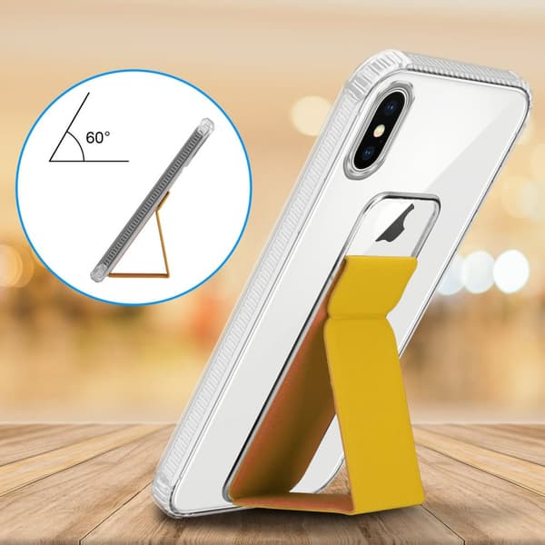 Deksel til iPhone X / XS Beskyttelsesdeksel av fleksibelt TPU-silikon med holder og stativfunksjon